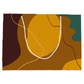 Erdtöne Bio Formen abstrakter Hintergrund Große Geschenktüte (Rückseite)