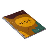 Erdtöne Bio Formen abstrakter Hintergrund Notizblock (Rechte Seite)