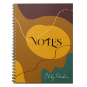 Erdtöne Bio Formen abstrakter Hintergrund Notizblock (Vorderseite)