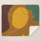 Erdtöne Bio Formen abstrakter Hintergrund Sherpadecke (Vorderseite (Horizontal))