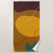 Erdtöne Bio Formen abstrakter Hintergrund Strandtuch (Vorderseite)