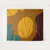 Erdtöne Bio Formen abstrakter Hintergrund Wandteppich (Vorderseite (Horizontal))