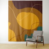 Erdtöne Bio Formen abstrakter Hintergrund Wandteppich (Beispiel)