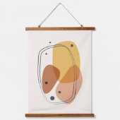 Erdtöne Bio Formen drei Zusammensetzungen Wandteppich Mit Holzrahmen (Vorderseite 2)