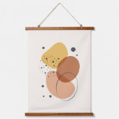 Erdtöne Bio Formen drei Zusammensetzungen Wandteppich Mit Holzrahmen (Vorderseite 3)