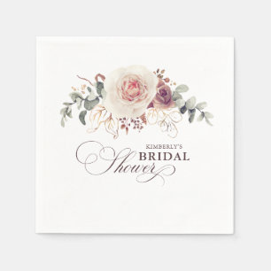 Erdtöne Blumen Elegant Boho Jede Party Serviette