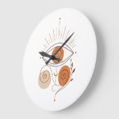Erdtöne Boho Ästhetik Wanduhr (Winkel)