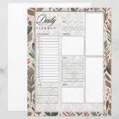 Erdtöne Botanischer Tagesplaner (Vorne/Hinten)