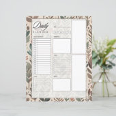 Erdtöne Botanischer Tagesplaner (Stehend Vorderseite)