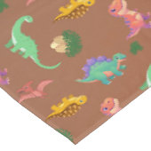 Erdtöne-Dinosaurier- und Dinosaurier-Eier-Tischdec Tischdecke (Schrägansicht)