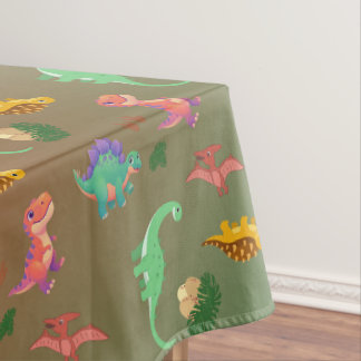 Erdtöne-Dinosaurier- und Dinosaurier-Eier-Tischdec Tischdecke