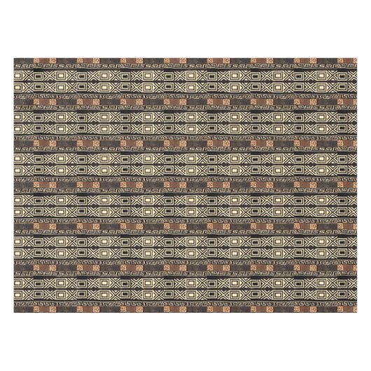 Erdtone Ethnic Tablecloth Tischdecke (Vorderseite (Horizontal))