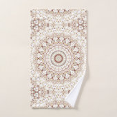 Erdtone Geometric Mandala Pattern Badhandtuch Set (Handtuch)