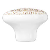 Erdtone Geometric Mandala Pattern Keramikknauf (Seitenansicht)