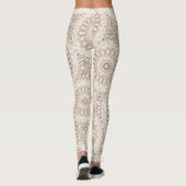 Erdtone Geometric Mandala Pattern Leggings (Rückseite)