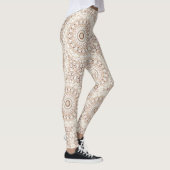 Erdtone Geometric Mandala Pattern Leggings (Rechts)