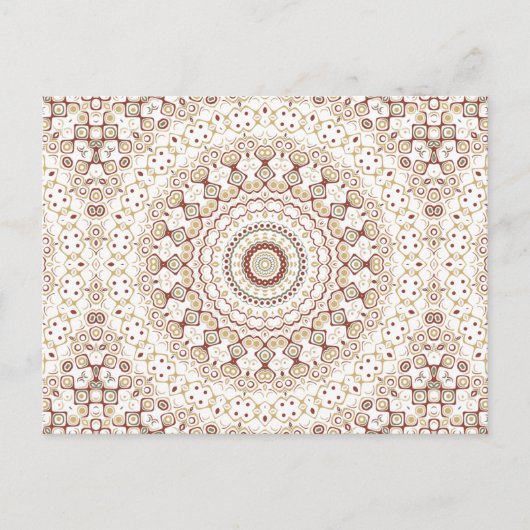 Erdtone Geometric Mandala Pattern Postkarte (Vorderseite)
