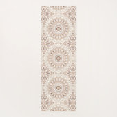 Erdtone Geometric Mandala Pattern Yogamatte (Rückseite)