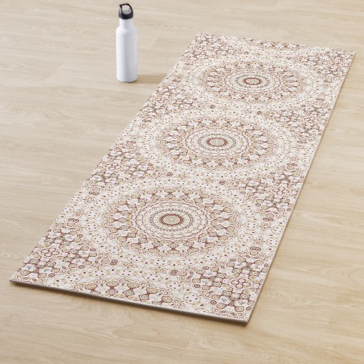Erdtone Geometric Mandala Pattern Yogamatte (Beispiel)