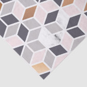 Erdtöne geometrisches Kubikmuster Seidenpapier (Detail)