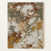 Erdtöne-Grunge-Textur moderner Monogramm-Planer Planer (Rückseite)