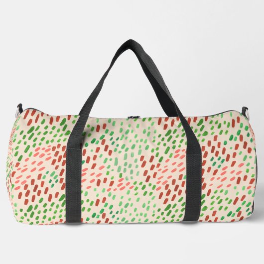Erdtöne Handgemalte Punkte Duffle Bag (Vorderseite)