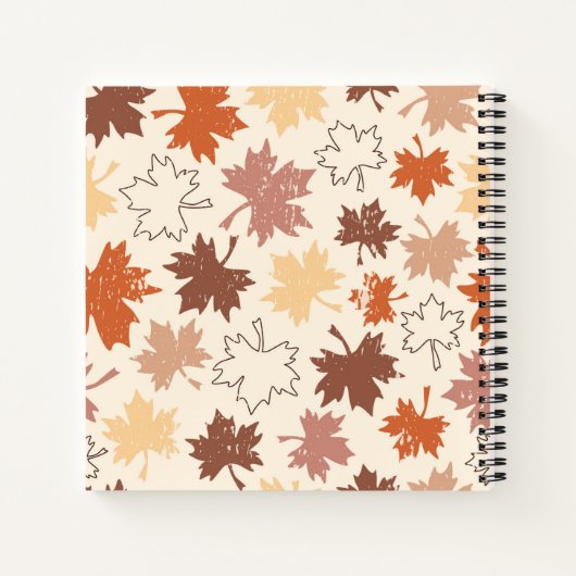 Erdtöne Herbstmaple Blätter Design Notizblock (Rückseite)