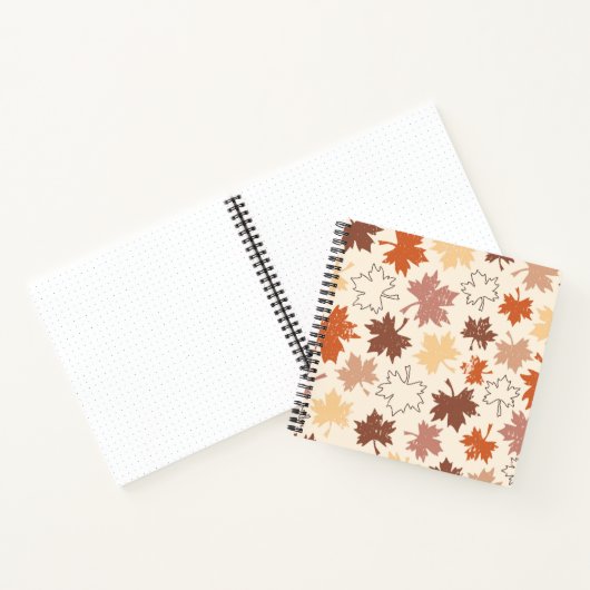 Erdtöne Herbstmaple Blätter Design Notizblock (Innenseite)