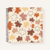 Erdtöne Herbstmaple Blätter Design Notizblock (Vorderseite)