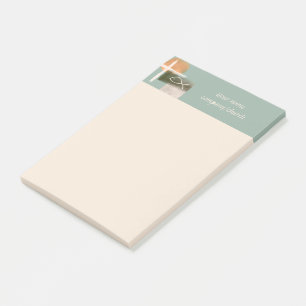 Erdtöne Kreuz und Fisch minimalistischer Kunst  Post-it Klebezettel