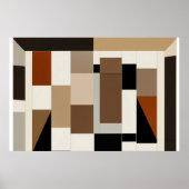Erdtöne-Kunst Mitte des 20. Jahrhunderts Modern Poster (Vorne)