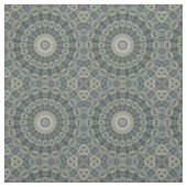 Erdtöne-Mandala mit tribalen geometrischen Mustern Stoff (Muster)