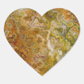 Erdtöne Marble Heart Aufkleber (Vorderseite)