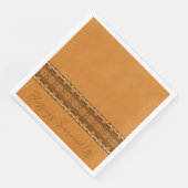 Erdtöne mit Gold Serviette (Ecke)