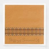 Erdtöne mit Gold Serviette (Vorderseite)