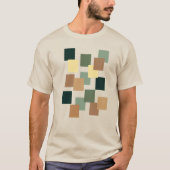 Erdtöne Modernes geometrisches Rechteck T-Shirt (Vorderseite)