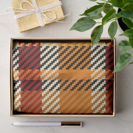 Erdtöne Plaid Seidenpapier (Geschenk)