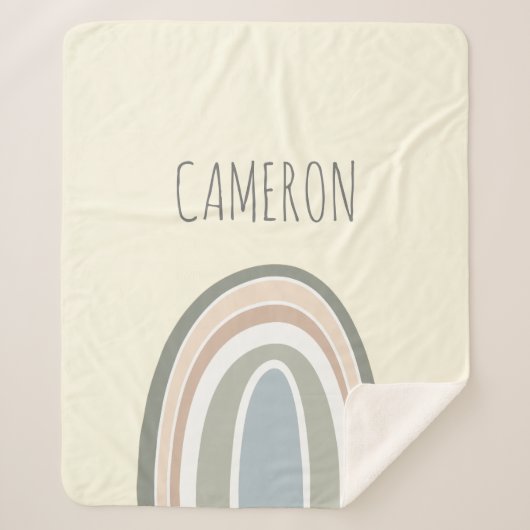 Erdtone-Rainbow-Illustration mit Namen Sherpadecke (Vorderseite)