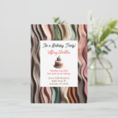 Erdtone Rippled Waves - Einladung zum Geburtstag (Stehend Vorderseite)