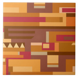 Erdtöne rotes braunes Muster Fliese