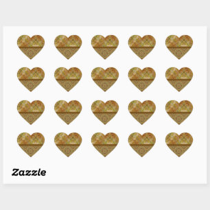 Erdtöne Sampler Heart Aufkleber