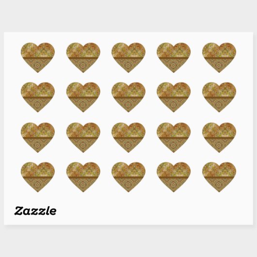 Erdtöne Sampler Heart Aufkleber (Blatt)