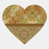 Erdtöne Sampler Heart Aufkleber (Vorderseite)