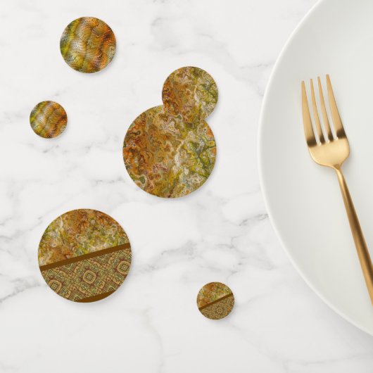 Erdtöne Sampler Marmor & Faux Schlangenleder Konfe Konfetti (Gruppe)