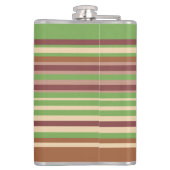 Erdtöne Streifen Flask Flachmann (Rückseite)