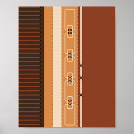 Erdtöne Streifen Minimalistischer Innendekoration Poster