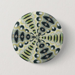 Erdtöne Symmetrisches Kaleidoskop Button