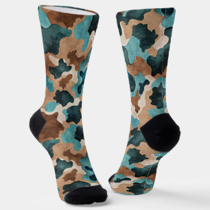 Erdtöne-Tarnmuster nahtlos Socken