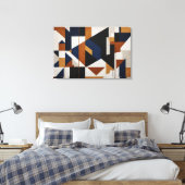 Erdtöne und Blau Leinwanddruck (Insitu (Schlafzimmer))