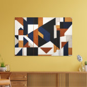 Erdtöne und Blau Leinwanddruck (Insitu (Wohnzimmer))